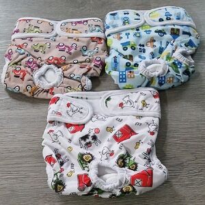 Jeworth Set of 3 Female Reusable Dog Diapers Sz M   Waist 12_15"    NWOT